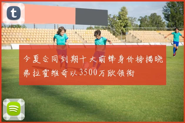 今夏合同到期十大前锋身价榜揭晓弗拉霍维奇以3500万欧领衔
